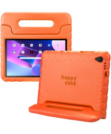 HappyCase Lenovo Tab M10 Plus/FHD Plus Kinderhoes met Handvat Oranje Hoesjes