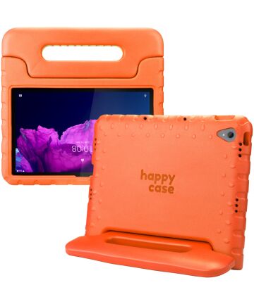 HappyCase Lenovo Tab P11/P11 Plus Kinder Tablethoes met Handvat Oranje Hoesjes
