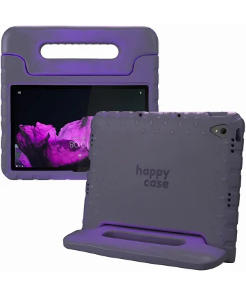 HappyCase Lenovo Tab M10 HD Gen 1 Kinder Tablethoes met Handvat Paars Hoesjes