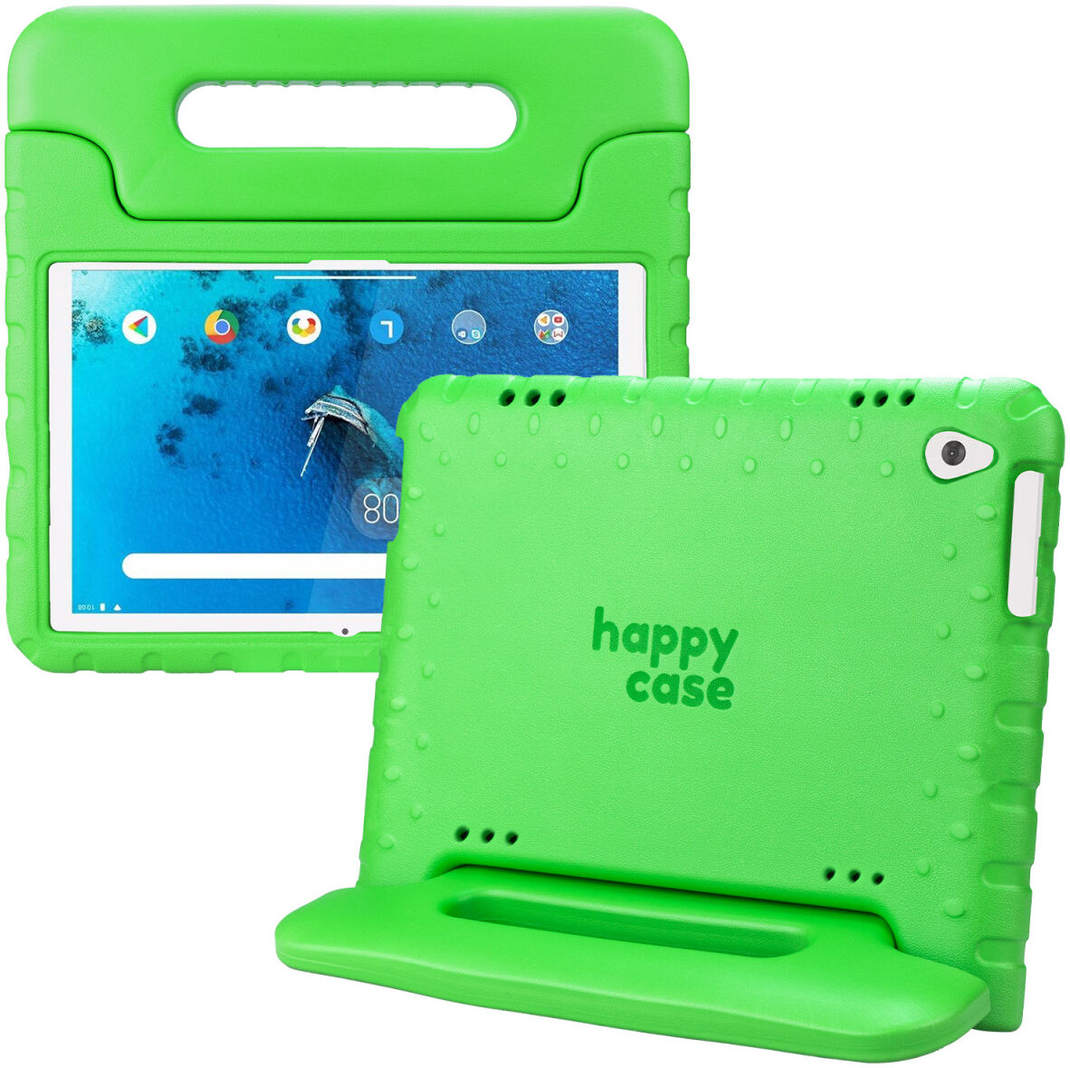 HappyCase Lenovo Tab M10 HD Gen 1 Kinder Tablethoes met Handvat Groen afbeelding 1