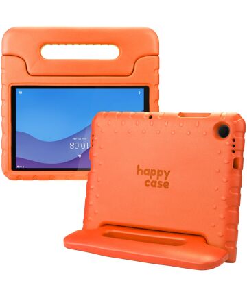 HappyCase Lenovo Tab M10 HD Gen 2 Kinder Tablethoes met Handvat Oranje Hoesjes