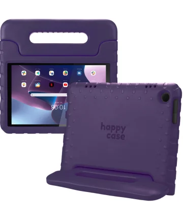 HappyCase Lenovo Tab M10 Gen 3 10.1 Kinder Tablethoes Handvat Paars Hoesjes