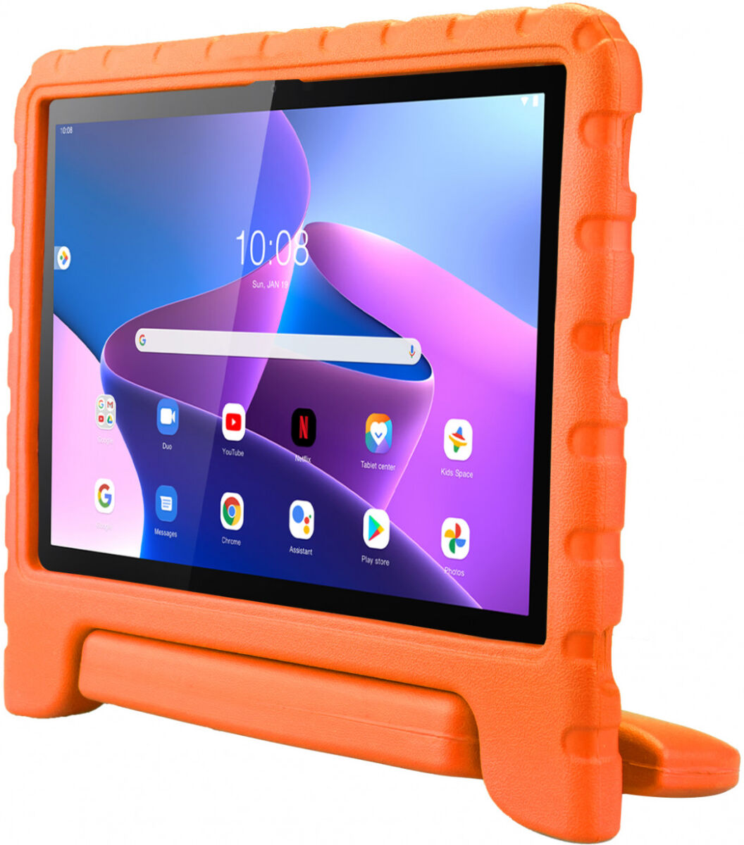 HappyCase Lenovo Tab M10 Gen 3 10.1 Kinder Tablethoes Handvat Oranje afbeelding 8