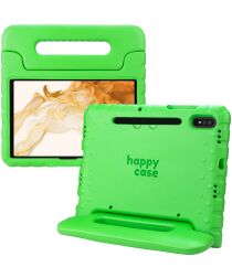 HappyCase Samsung Tab S7/S8 Kinder Tablethoes met Handvat Groen