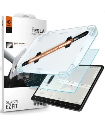 Spigen EZ Fit GLAS.tR Tesla Model Y/3 Screen Protector Glas Screen Protectors