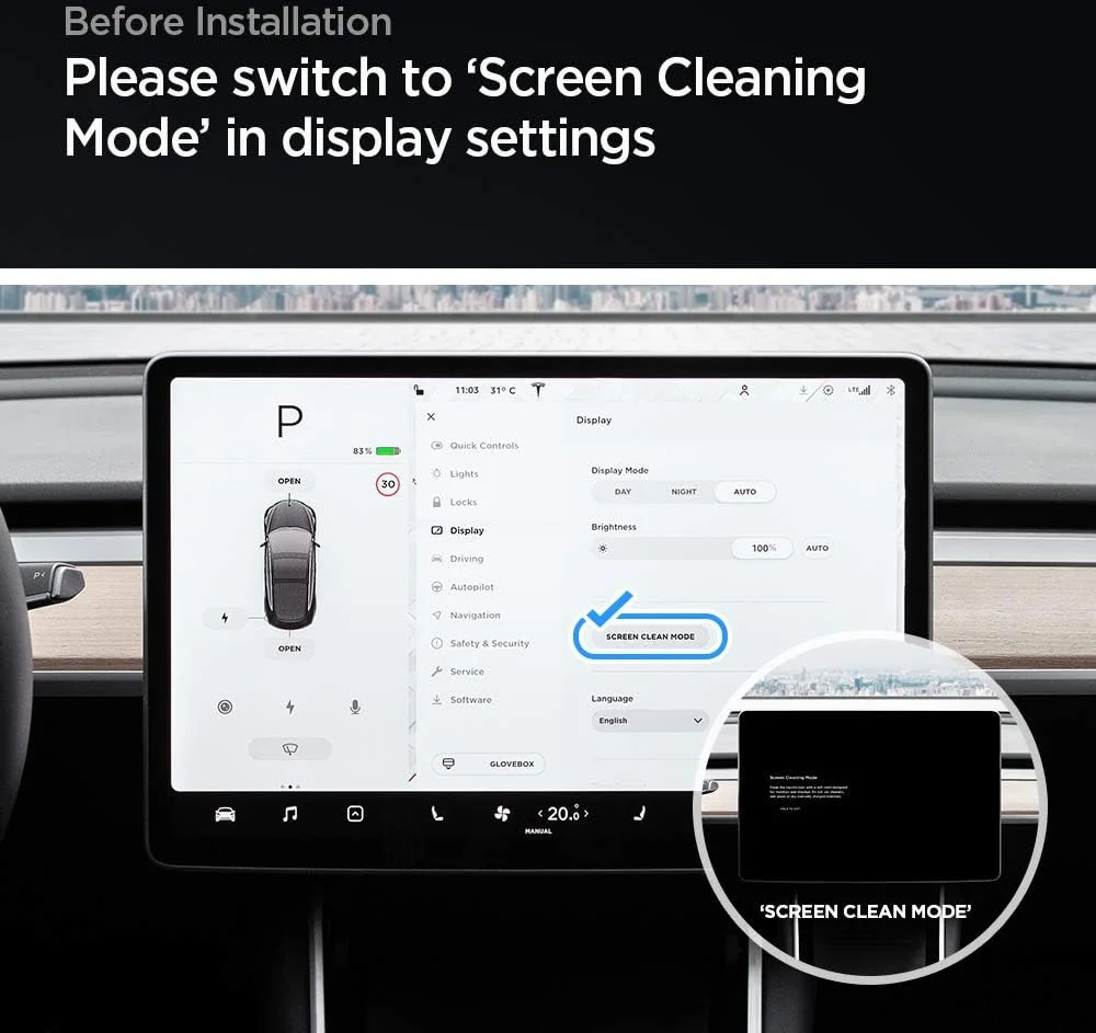 Spigen EZ Fit GLAS.tR Tesla Model 3 (2017-2023) / Y (2020-2024) Screen Protector afbeelding 5
