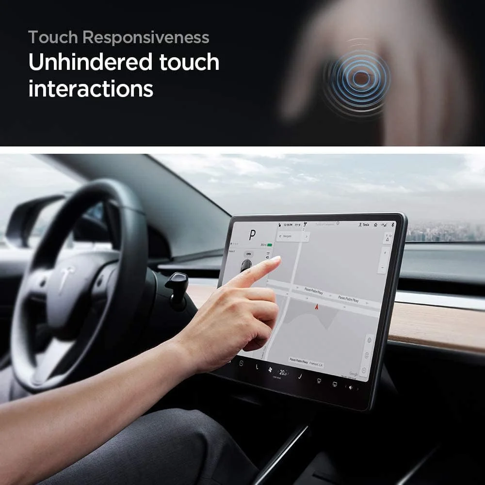 Spigen EZ Fit GLAS.tR Tesla Model 3 (2017-2023) / Y (2020-2024) Screen Protector afbeelding 8