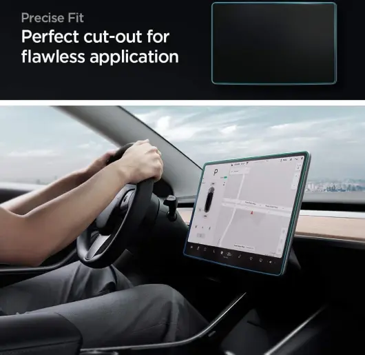 Spigen EZ Fit GLAS.tR Tesla Model 3 (2017-2023) / Y (2020-2024) Screen Protector afbeelding 6