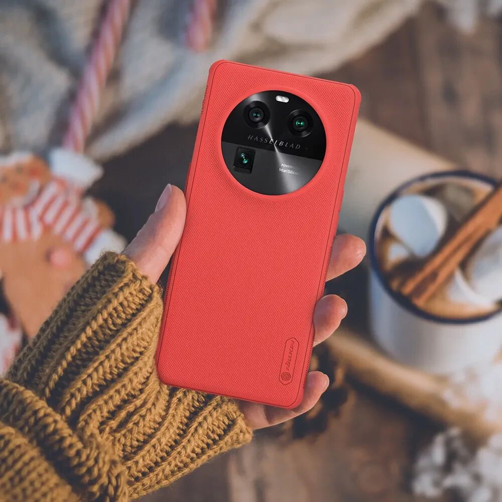 Nillkin Super Frosted Shield Oppo Find X6 Pro Hoesje Back Cover Rood afbeelding 10