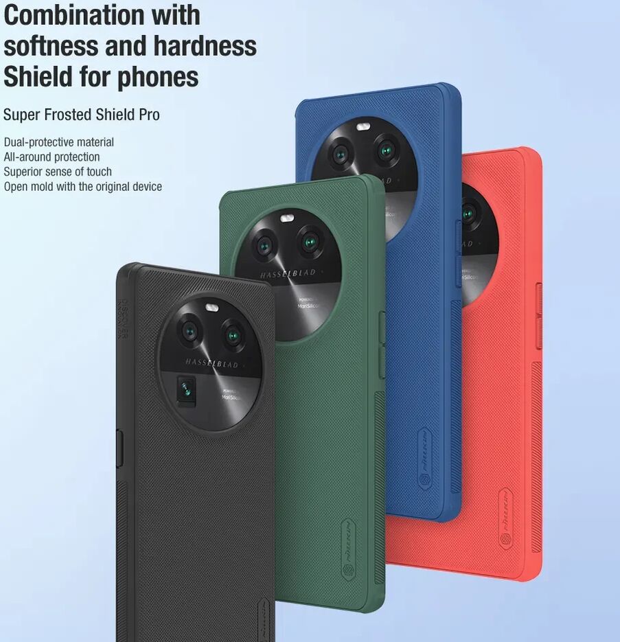 Nillkin Super Frosted Shield Oppo Find X6 Pro Hoesje Back Cover Rood afbeelding 3