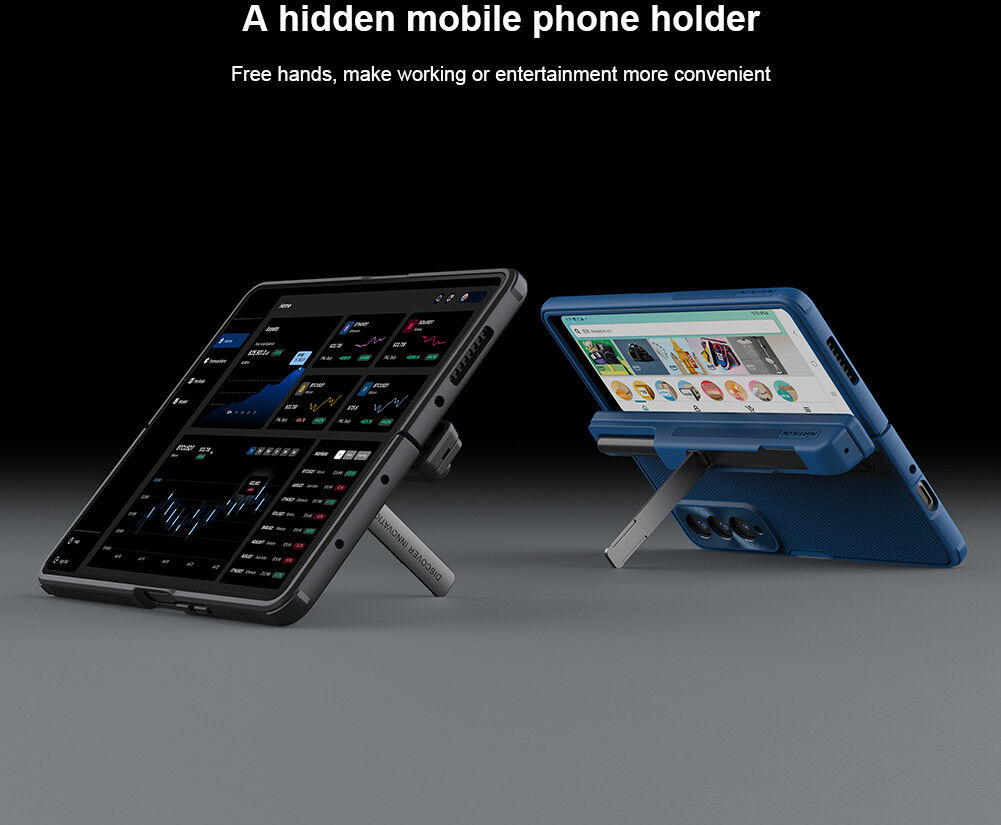 Nillkin Super Frosted Shield Samsung Z Fold 4 Hoesje Pen Edition Groen afbeelding 3