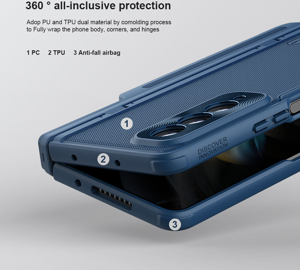 Nillkin Super Frosted Shield Samsung Z Fold 4 Hoesje Pen Edition Groen afbeelding 5