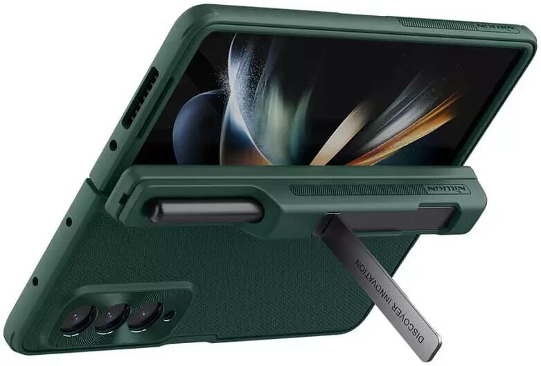 Nillkin Super Frosted Shield Samsung Z Fold 4 Hoesje Pen Edition Groen afbeelding 2