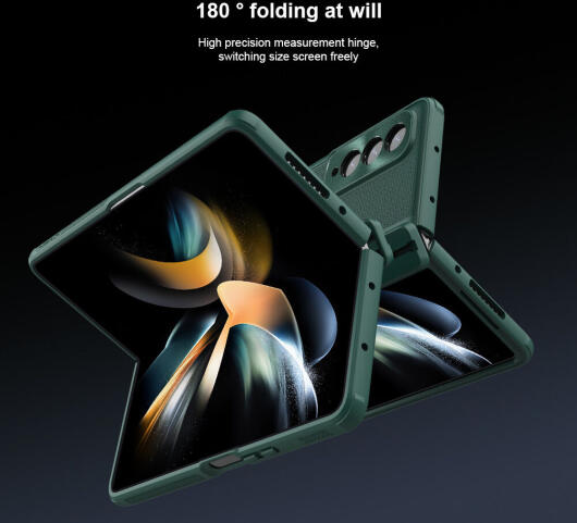 Nillkin Super Frosted Shield Samsung Z Fold 4 Hoesje Pen Edition Groen afbeelding 6