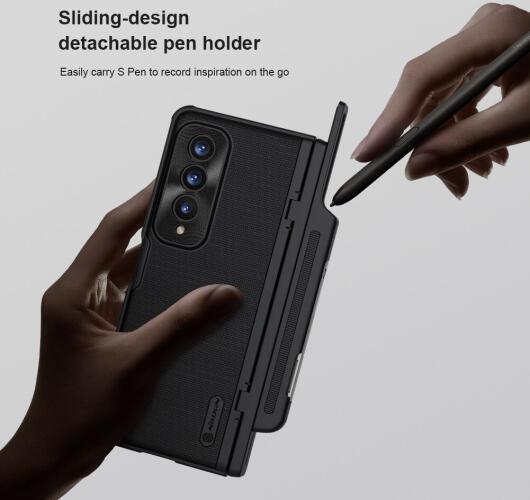 Nillkin Super Frosted Shield Samsung Z Fold 4 Hoesje Pen Edition Groen afbeelding 4