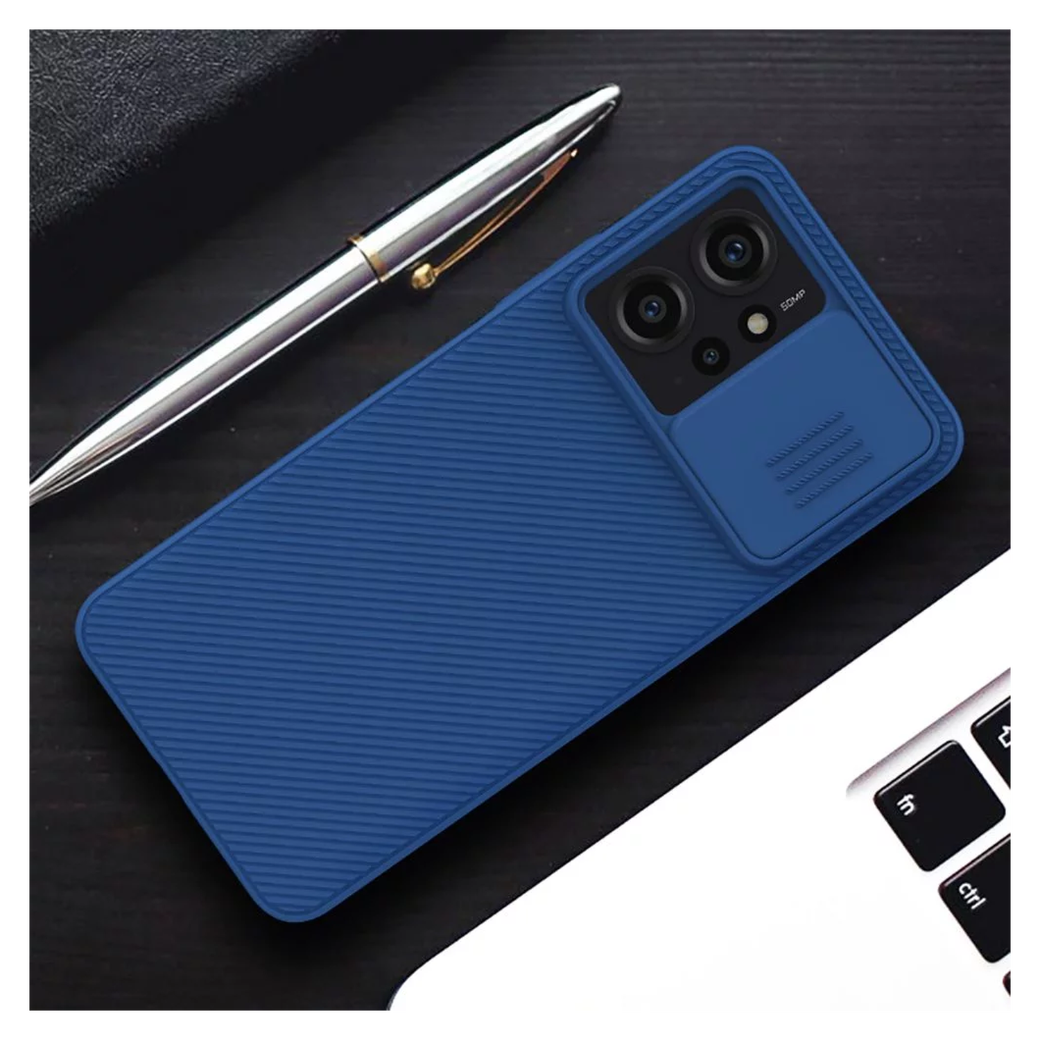 Nillkin CamShield Xiaomi Redmi Note 12 4G Hoesje Camera Slider Blauw afbeelding 2
