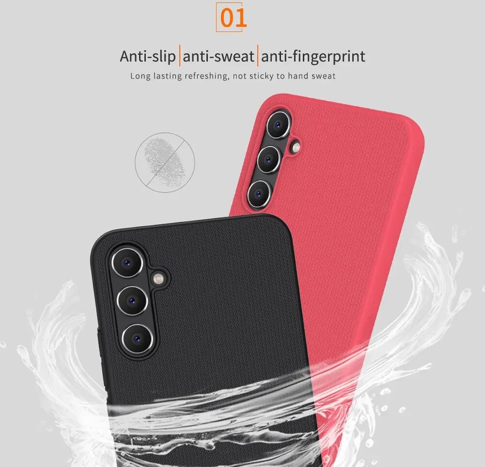 Nillkin Super Frosted Shield Samsung Galaxy A34 Hoesje Blauw afbeelding 9