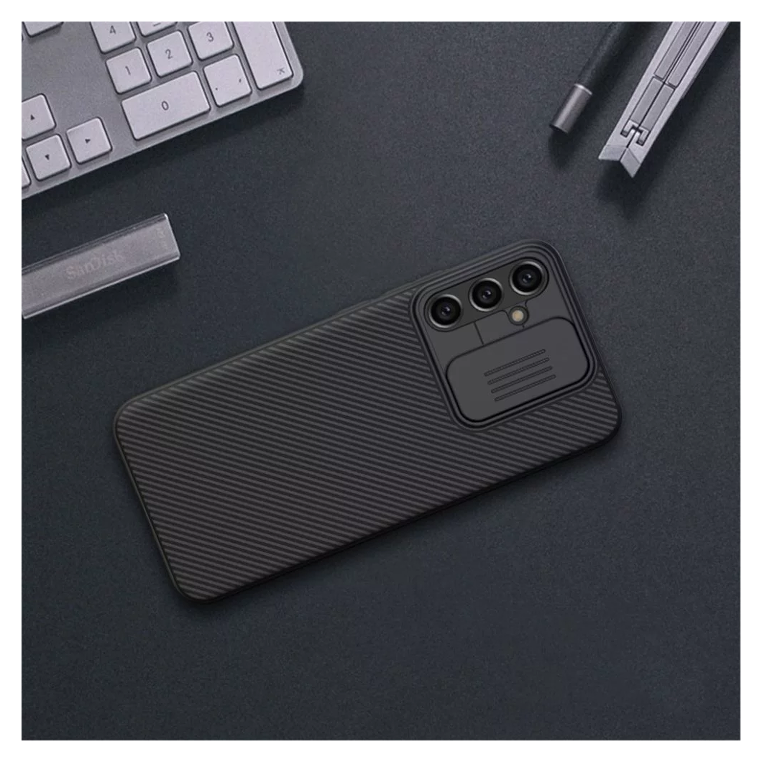 Nillkin CamShield Samsung Galaxy A34 Hoesje met Camera Slider Zwart afbeelding 8