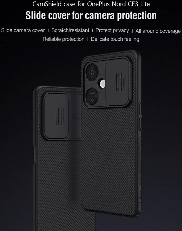 Nillkin CamShield OnePlus Nord CE 3 Lite Hoesje Camera Slider Zwart afbeelding 8