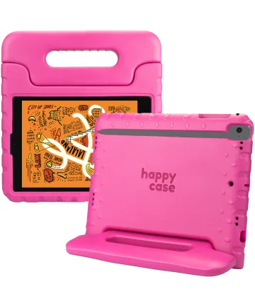 HappyCase Apple iPad Mini 1/2/3/4/5 Kinder Tablethoes Handvat Roze Hoesjes