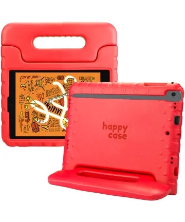 HappyCase Apple iPad Mini 1/2/3/4/5 Kinder Tablethoes Handvat Rood Hoesjes