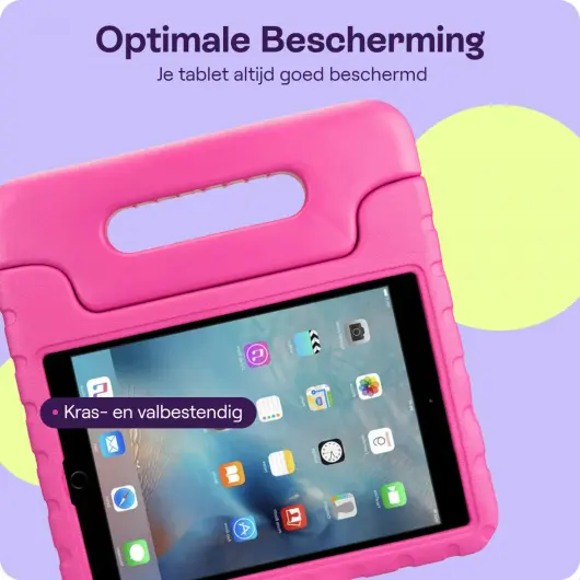 HappyCase iPad 9.7 2017/2018/Air/Air 2 Kinder Tablethoes Roze afbeelding 6