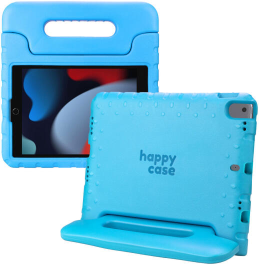 HappyCase iPad 10.2 2019/2020/2021 Kinder Tablethoes Handvat Blauw afbeelding 1