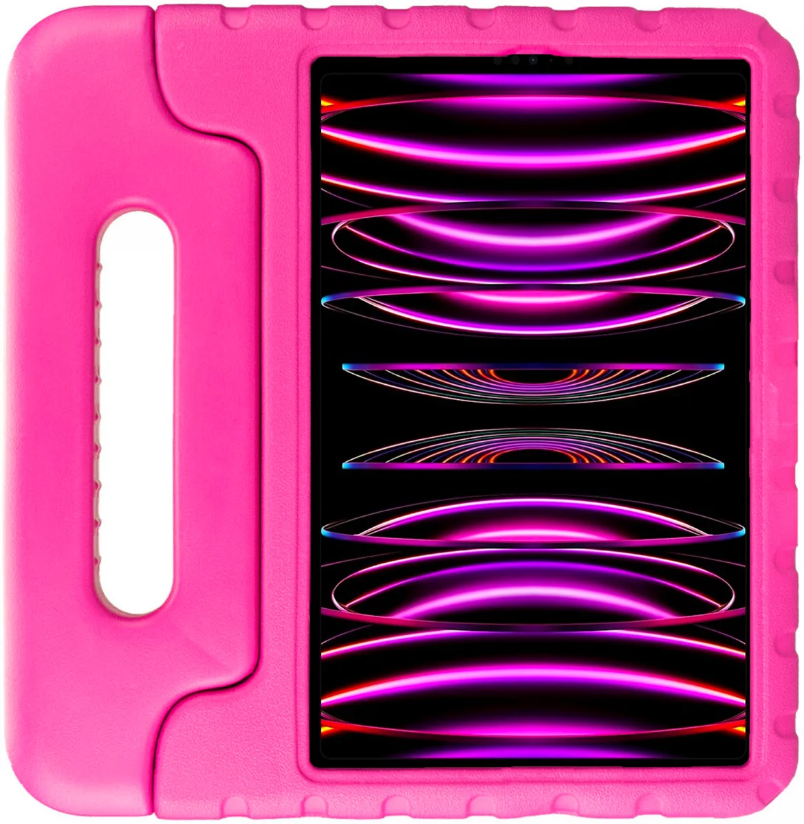 HappyCase Apple iPad Pro 12.9 Kinder Tablethoes met Handvat Roze afbeelding 2