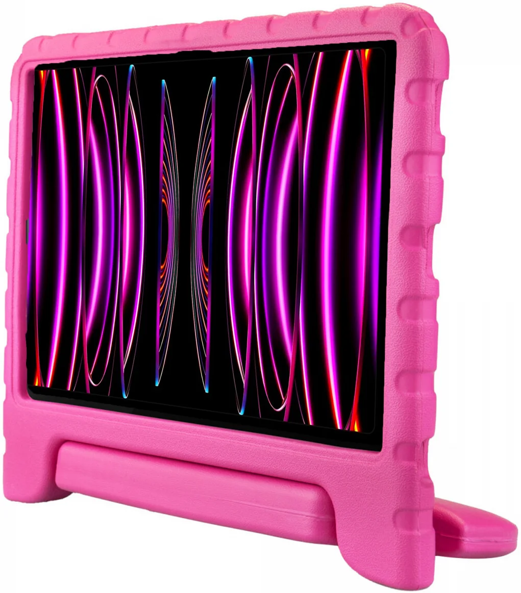 HappyCase Apple iPad Pro 12.9 Kinder Tablethoes met Handvat Roze afbeelding 3