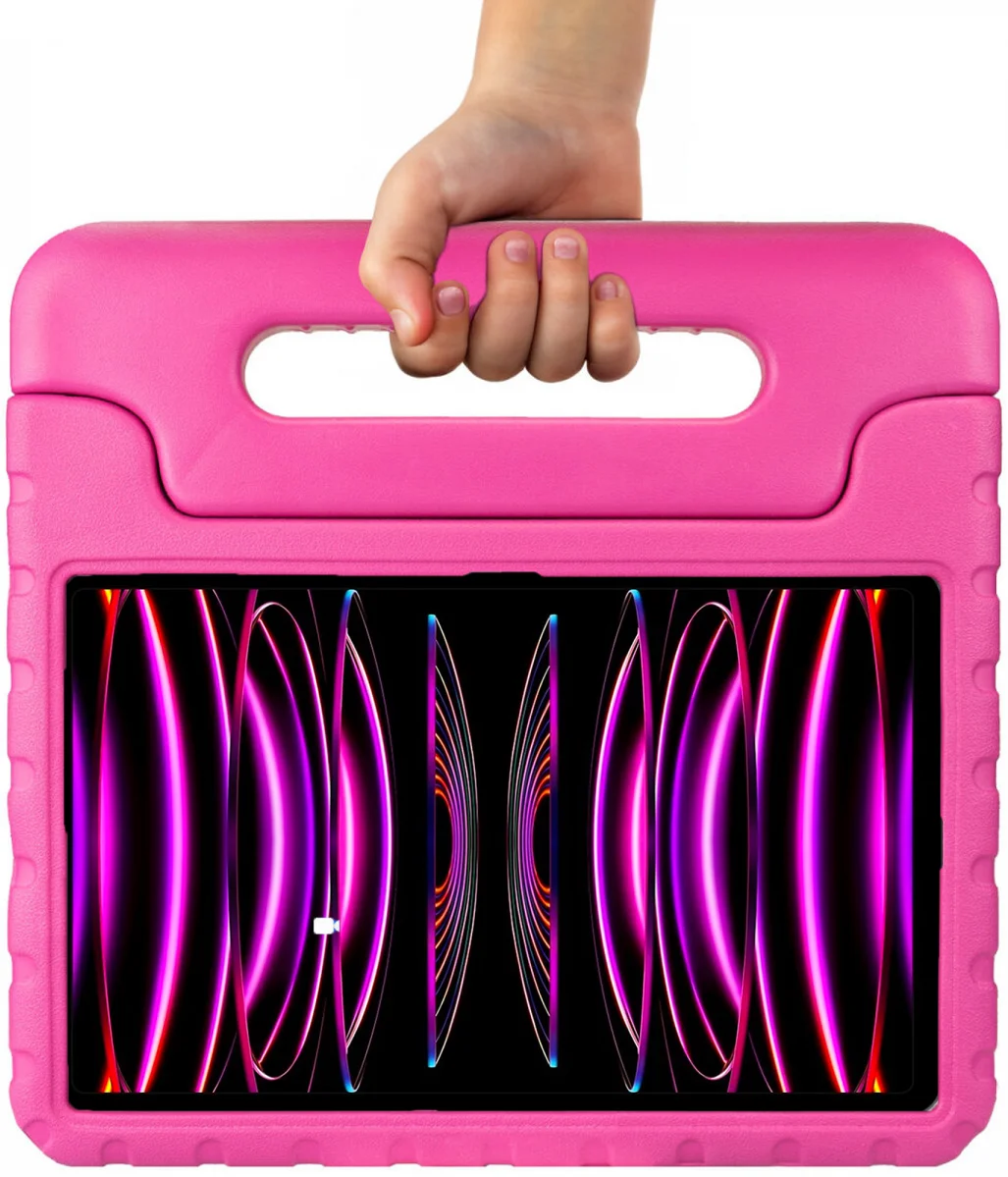 HappyCase Apple iPad Pro 12.9 Kinder Tablethoes met Handvat Roze afbeelding 4