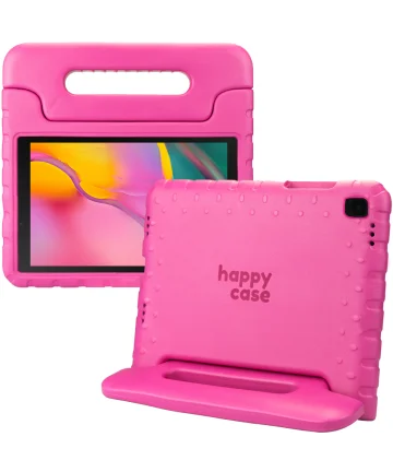 HappyCase Samsung Tab A 10.1 2019 Kinder Tablethoes met Handvat Roze Hoesjes