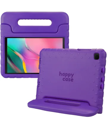 HappyCase Samsung Tab A 10.1 2019 Kinder Tablethoes met Handvat Paars Hoesjes