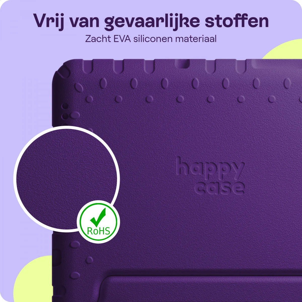 HappyCase Samsung Tab A 10.1 2019 Kinder Tablethoes met Handvat Paars afbeelding 7