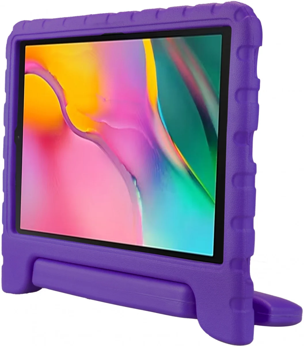 HappyCase Samsung Tab A 10.1 2019 Kinder Tablethoes met Handvat Paars afbeelding 9