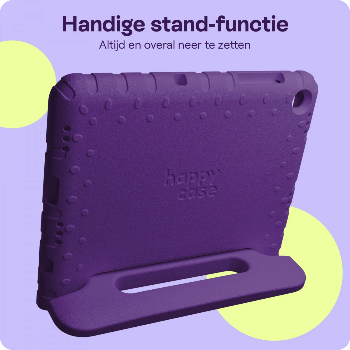 HappyCase Samsung Tab A 10.1 2019 Kinder Tablethoes met Handvat Paars afbeelding 5