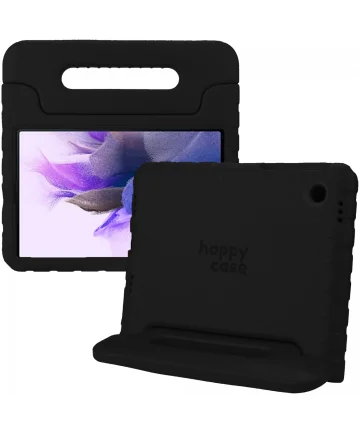 HappyCase Samsung Tab S7 FE/S7 Plus Kinder Tablethoes Handvat Zwart Hoesjes
