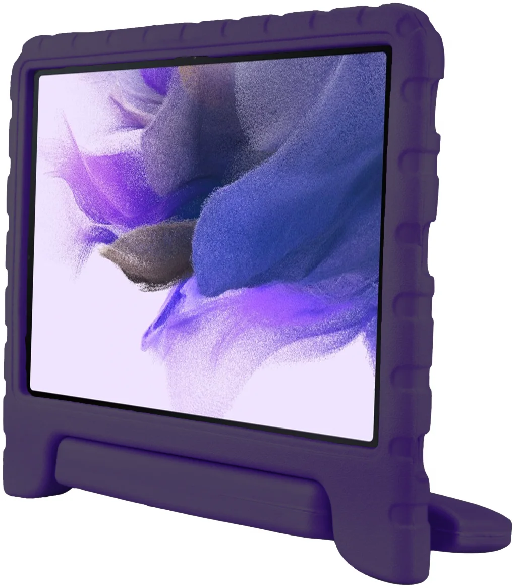 HappyCase Samsung Tab S7 FE/S7 Plus Kinder Tablethoes Handvat Paars afbeelding 4