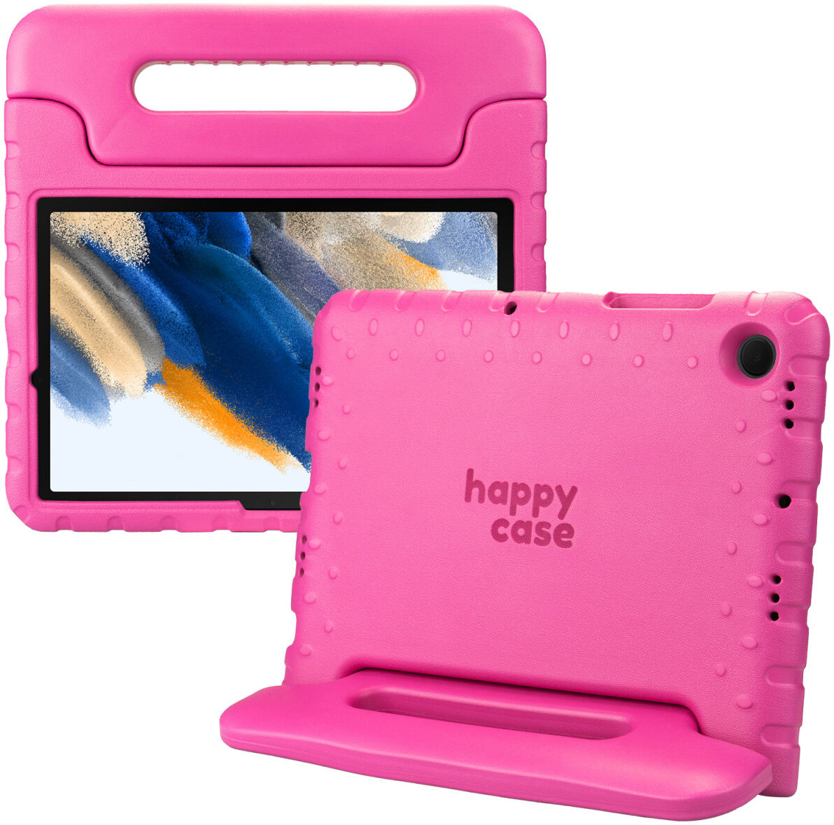 HappyCase Samsung Tab A8 Kinder Tablethoes met Handvat Roze afbeelding 1