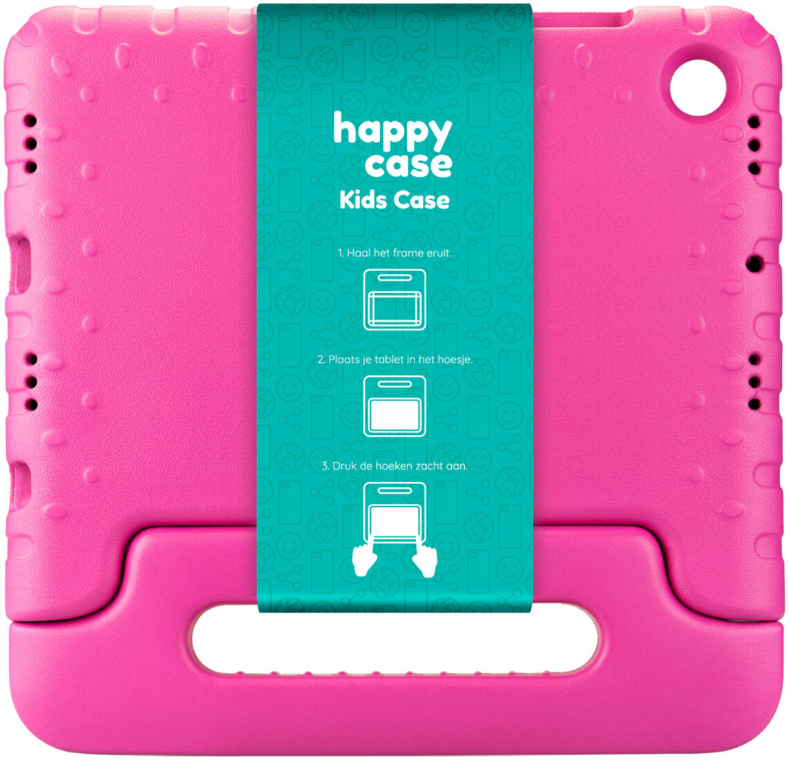 HappyCase Samsung Tab A8 Kinder Tablethoes met Handvat Roze afbeelding 11