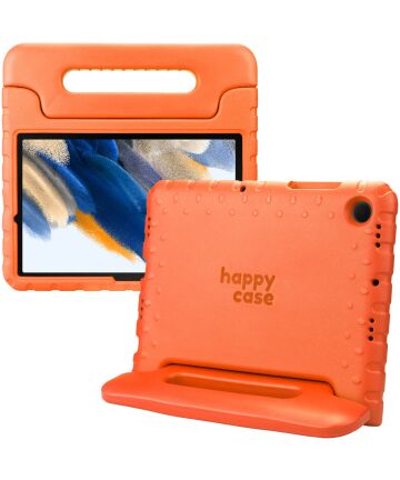 HappyCase Samsung Tab A8 Kinder Tablethoes met Handvat Oranje Hoesjes
