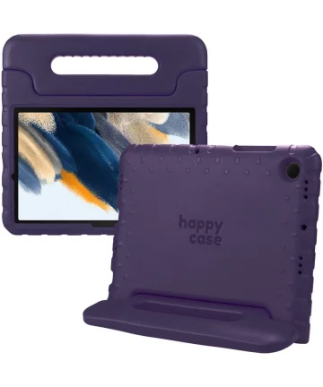 HappyCase Samsung Tab A8 Kinder Tablethoes met Handvat Paars Hoesjes