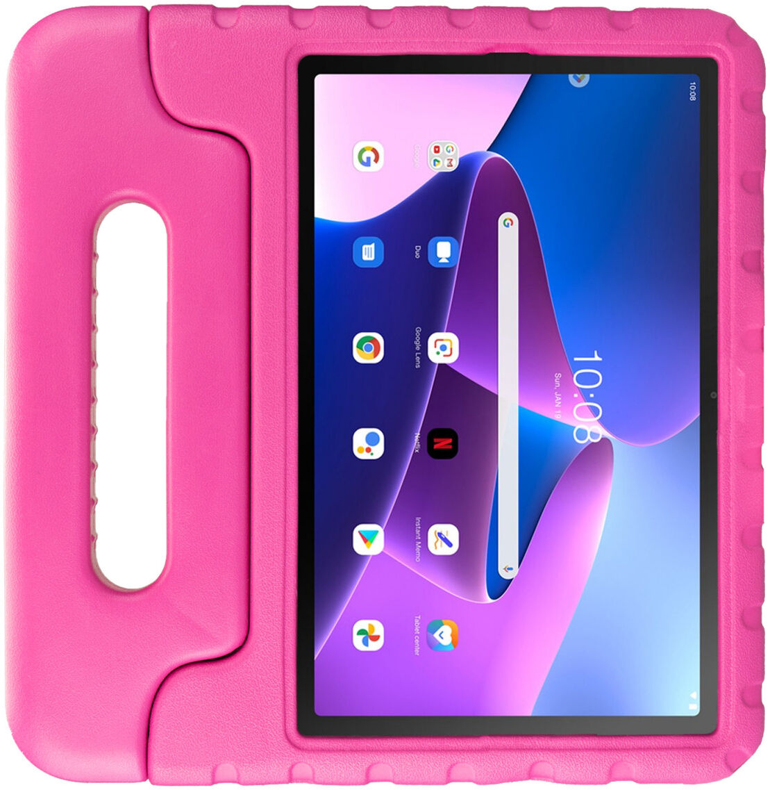 HappyCase Lenovo Tab M10 Plus/FHD Plus Kinderhoes met Handvat Roze afbeelding 2