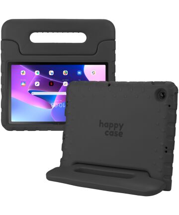 HappyCase Lenovo Tab M10 Plus Gen 3 Kinder Tablethoes Handvat Zwart Hoesjes