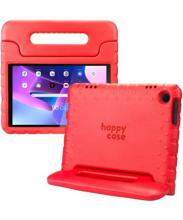 HappyCase Lenovo Tab M10 Gen 3 10.1 Kinder Tablethoes Handvat Rood Hoesjes