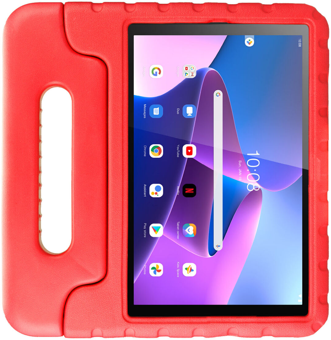 HappyCase Lenovo Tab M10 Gen 3 10.1 Kinder Tablethoes Handvat Rood afbeelding 2
