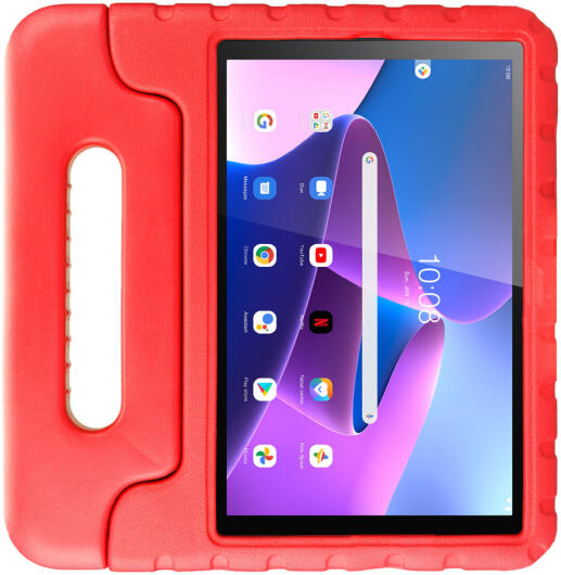 HappyCase Lenovo Tab M10 Gen 3 10.1 Kinder Tablethoes Handvat Rood afbeelding 2