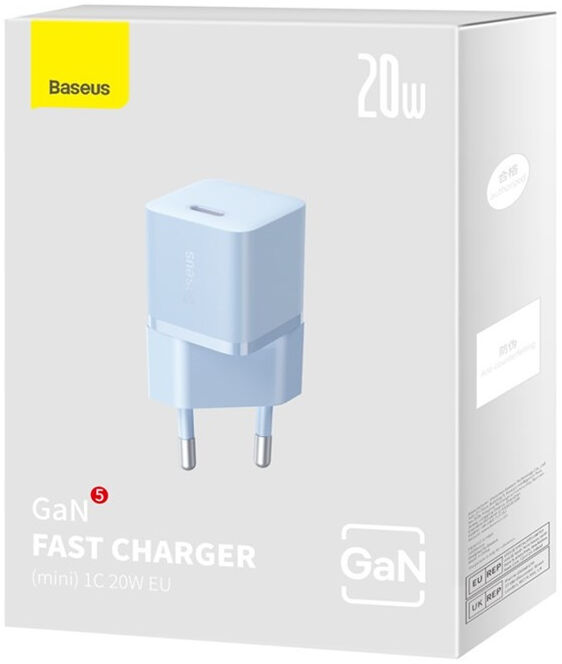 Baseus GaN5 20W Compacte Fast Charger USB-C Blauw afbeelding 12