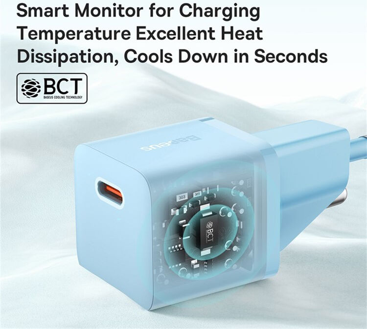 Baseus GaN5 20W Compacte Fast Charger USB-C Blauw afbeelding 7