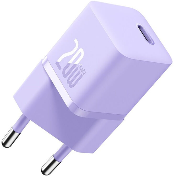 Baseus GaN5 20W Compacte Fast Charger USB-C Paars afbeelding 1