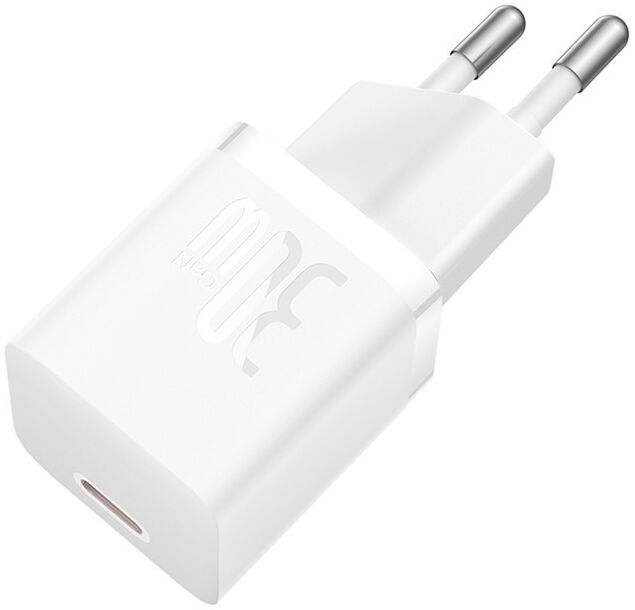 Baseus GaN5 30W Compacte Fast Charger USB-C Wit afbeelding 1